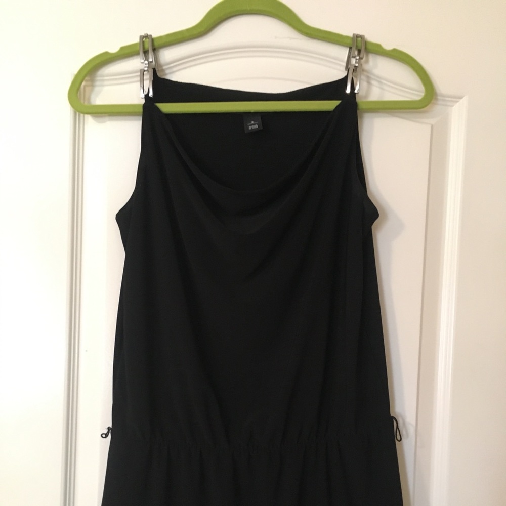 Black gathered waist White House Black market top